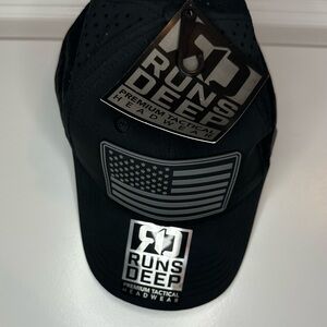 Runs Deep Black Tactical Cap